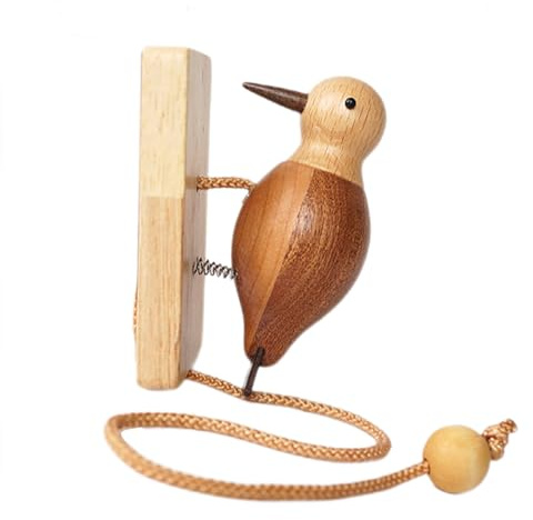 JIEBWCHA Türklopfer Aus Holz, 9 X 6 cm Antiker Specht-Türklopfer Für Zäune, Specht-Türklingel, Wunderschön Kreative, Specht Türklopfer Für Mit Klarem Klang Für Teehaus, Café, Restaurant