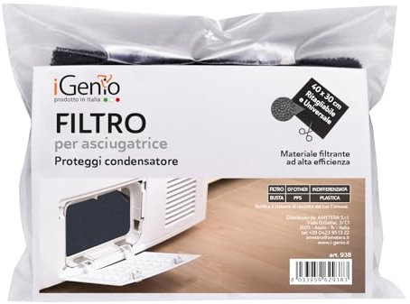 Filtro per asciugatrice proteggi condensatore, 1pz, 40×30 cm, art.938 - iGenio