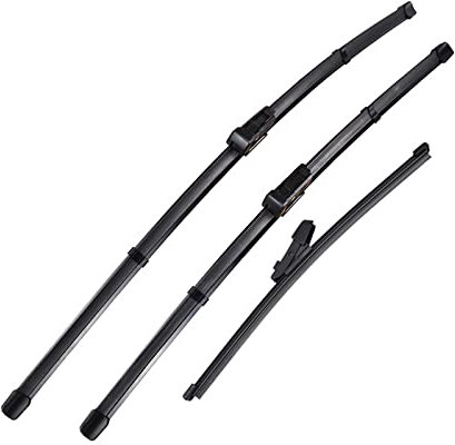 Nonuin Scheibenwischer LHD Auto Vorne Hinten Wischerblätter Set Für VW Für Polo 6R Schrägheck 2009-2017 Windschutzscheibe Windschutzscheibe Fenster 24+16+11