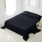 Sábanas 105x190 - Juego de Sábanas 3 Piezas - 100% Microfibra Suave y Transpirable - Sábana Bajera Ajustable, Encimera y Funda Almohada - Ropa de Cama Ligera (Negro)