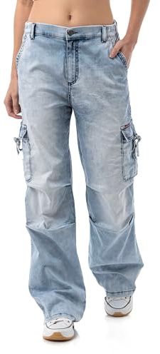 Cipo & Baxx Damen Jeanshose – Denim Jeans mit Stylischen Details, High-Waist & Modernem Look – Trendige Fashion Jeans
