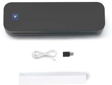 Prterver Imprimante Thermique Portable A4 sans Encre pour Bureau, Photo, PDF, Document, Mémo, Pochoir, Impression Noire