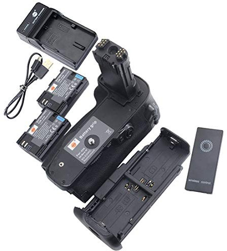 DSTE BG-E20 Battery Grip with Remote Control + 2x LP-E6 Battery + USB Charger for Canon EOS 5D Mark IV