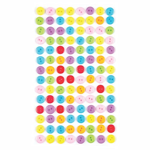 BAKER ROSS AR255 Coloured Stick-On Buttons (Pack of 112)