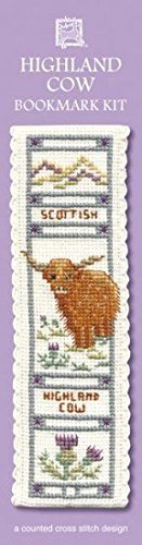 Art Pewter Scottish Highland Cow Coo Bookmark Cross Stitch Kit