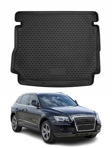 OMAC Kofferraumwanne für Audi Q5 FY 2017-2024 Gummi Schwarz | Kofferraummatte, Laderaumwanne, Allwetter, fahrzeugspezifisches Produkt, Antirutsch, 3D-Passform, wasserdicht