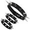 MILAKOO Spike Punk Rock Choker Armband Set Herren PU Leder Halsband Damen Nieten Manschette schwarz