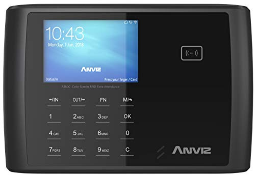 Anviz A350C BT-WiFi Präsenzerkennung: Card RFID und PIN, Linux, CPU 1 GHZ, TPP/IP, WiFi, Bluetooth, Rs485, Mini USB, LCD 3,5 Zoll TFT, Relais Output, Wiegand Out, Web Server