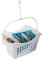 DLux Pack Of 50 Clothes Pegs With Hanging Peg Basket For Washing Line Large Strong Plastic Rust Resistant Clothes Laundry Pegs Clips Grips (White)