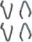 UINCLU 4x Ersatz verzinkt Höhenversteller f. Laufgitter - Bodenträger W024010001