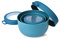 Hip Nesting Bowls - Set of 3-350ml/12oz, 700ml/24oz & 1.2L/41oz Capacity - Reusable and Portable Stacking Storage Containers with Clear Lids and Carry Handle - BPA Free & Recyclable - Jade