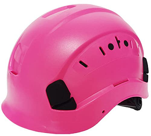 Casque d'escalade en extérieur Capuchon de sécurité Capuchon Dur Travaux de Sauvetage Hauts Casquette de Travail ABS de Haute qualité-Rose