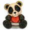 THUN - Figur Panda Bandoo Handdekoriert mit Herz - Linie Slow Life - Geschenkidee - Keramik - 14,8 x 12,4 x 15,5 cm H