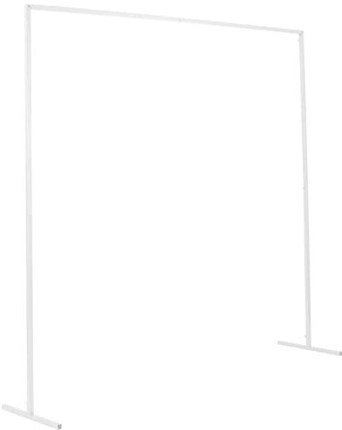 Youyijia Rectangle Wedding Arch Stand 2x2M (6.6ft) Iron Rectangle Backdrop Stand Metal Garden Arch Arbour Climbing Plants Roses for Wedding Ceremony Party Decoration White