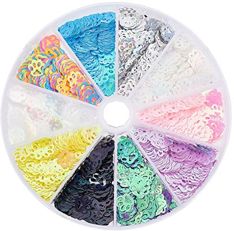 OLYCRAFT 50g Pailletten Paw Glitter Pailletten Harzfüller Katzenpfote Pailletten Flocken Nail Art Dekorationen Für Harz Schmuckherstellung DIY Crafting – 10 Farben