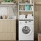 FOREHILL Over Toilet Storage Unit, 3 Tiers Bathroom Shelves Space Saving, Bamboo Shelving Unit, Over Washing Machine Storage Unit with 6 Hooks White 63×26×163cm