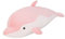 OUKEYI Cuscino in peluche a forma di delfino, morbido e grande delfino, giocattolo per bambole, idea regalo, perfetto per giocare a dormire, giocattoli per bambini (rosa) (63,5 cm)