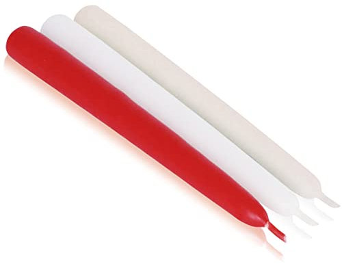 selbstlöschende Baumkerzen, durchgefärbte Qualität, handgetauchte Baumkerze, Geburtstagskerze, Haushaltskerze, Pyramidenkerze, Weihnachtskerze, Christbaumkerze (rot, 20)