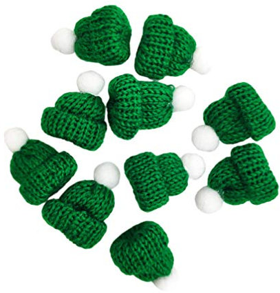 Abaodam 10st DIY Handgefertigte Accessoires Weihnachtsfeier Bevorzugt Mini-weihnachtsmützen Mini-Pompons Weihnachtsmützen Für Weinflaschenaufsatz Hostess Kleine Tiere Konische Kappe Kind