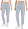 ROSS CAMP Jogginghose Damen - Sporthose Frauen Baumwolle, Trainingshose Fitness High Waist, Sweatpants Slim Fit Freizeithose Lang, Jogging Hose Laufhosen Modern 2erPack Grau/XL