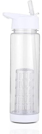 Blanks Direct Fruit Infuser Water Bottle - 740ML Sport Bottle Island Inspired Fitness Love Flask Plain Multi-Purpose For Cycling, Hiking, Gym, Camping, School- With Flip Straw And Handle (3 Bottles)