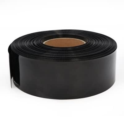 WALNUTS 17mm ~ 80mm 18650 Lithium Battery Heat Shrink Tubing Li-ion Wrap Cover Skin PVC Shrinkable Tube Film Sleeves Insulation Sheath (Color : Black, Size : Width 40mm x 1meter)