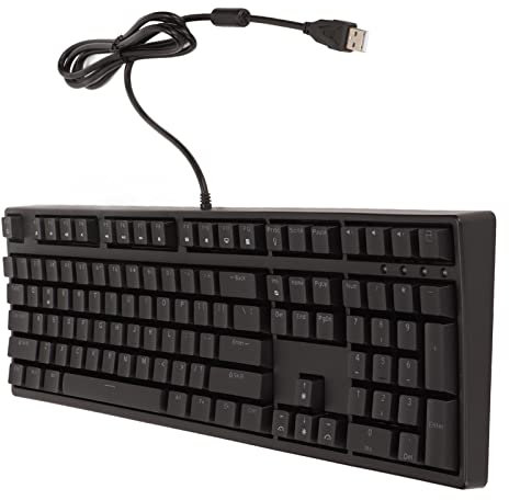 KOSDFOGE Mechanical Keyboard, Mechanical Gaming Keyboards Brown Switch 108 Key Ergonomic One Key Calculator Function Wired Keyboard ABS F108 for Home Office Black