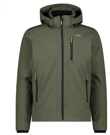 CMP - Herrenjacke mit Kapuze und Reißverschluss, Ölgrün-Schwarz, 58