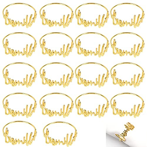 18 Stück Metall Serviettenring Set, Serviettenringe Gold, Serviettenringe Vintage, Metall Serviettenring, für Hochzeitsfeier Abendessen Jubiläum Tischdekoration