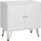 HOMCOM Modern Storage Cabinet with Golden Hairpin Legs, Freestanding Sideboard with Adjustable Shelves for Living Room, Dining Room, Hallway, White