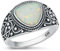Joyara Sterling Silber 925 Blau Opal Herren Ring 58