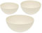 3er Set Magu Natur-Design Schüssel Beige Ø 20, 26, 30 cm aus einem Polymer aus natürlichen Materialien Schüsselset Salatschüssel