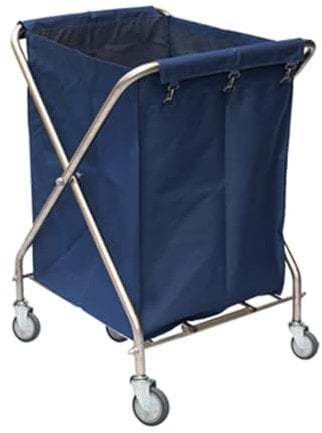 Carrello Portabiancheria per Lavanderia Commerciale con Ruote, Cesto per Carrello per Lavanderia Industriale da 320 Litri con Sacco Interno Rimovibile, Capacità di Peso di 130 Kg ( Color : Blue , Size