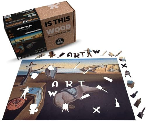 WOOD YOU DO Holzpuzzle Kunstmotiv Holzpuzzle Art. Wooden Puzzle Holzpuzzles 700 Teile, 38x58cm (Salvador DALI, A2, XXL)