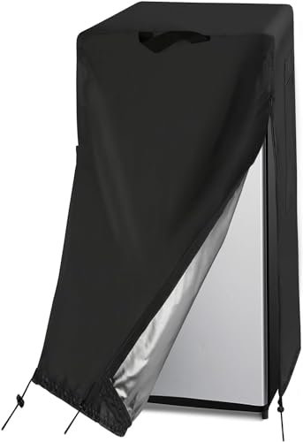 Guisong Kühlschrankabdeckung, wasserdichte und staubdichte Abdeckung zum Schutz von Standgefrierschränken/Getränkekühlschränken – Geeignet für Kühlräume (61 cm B x 66 cm T x 152 cm H)