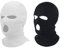 Zhongtou 2 Stück Sturmhaube 3 Loch Gestrickte Skimaske Winter Sturmmaske Balaclava Baumwolle Wintermaske für Damen Herren Winter Motorrad Fahrrad Skifahren (Schwarz + Weiß)