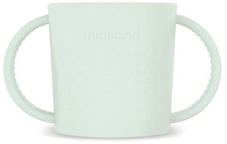 Miniland Dolce Mint vaso de apredizaje con asas. Fabricada en España y diseñada para todos los niños.