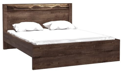 Lomadox Bett 160x200 cm Doppelbett Ehebett Schlafzimmermöbel Bettgestell modern in braun