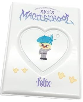 SKZOO Fotokartenhalter SKZ's Magic School Ordner mit Schlüsselanhänger Stay Foto Album Foto mit 16 Innenseiten, Postkartenhalter, Buchhüllen (Felix)