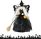 Halloween Baum Hexe Puppe Figure mit Besen,Halloween Dekoration Hexe Puppe Baum Topper Hängende Dekorationen,für Halloween Party Dekoration Hexen Wichtel Puppe Schlafzimmer Desktop (Schwarz)