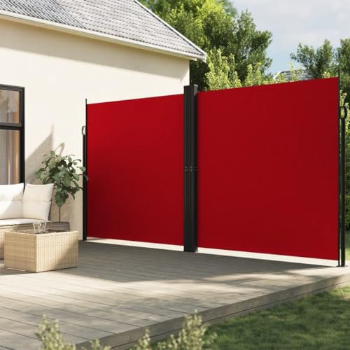 Bulliing Seitenmarkise Ausziehbar Sichtschutz Garten Sichtschutz Ausziehbar Balkon Seitenmarkise Rot 200x600 cm - 4004852