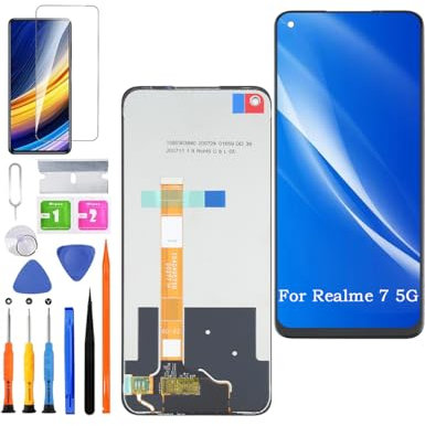 HLYGZX Pantalla de repuesto para pantalla LCD Realme 7 5G, RMX2111 Touch Digitizer Assembly Kit de piezas de reparación