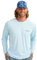 HUK Herren Standard Pursuit Patterned Crew Performance Fishing Langarm Shirt Ice Water