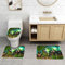WapNo 3-teiliges Badezimmerteppich-Set mit Glitzer-Käfermotiv, Badematte, U-Form und WC-Deckelbezug