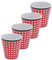 4 Pezzi/set Tazza in Melamina Tazza in Melamina con Griglia, Tazza da caffè Tazza per Bevande in Porcellana Imitazione Tazza in Melamina originalità Tazza per il Latte, Tazza per