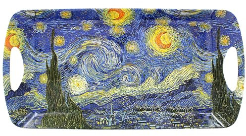 The Leonardo Collection Van Gogh Tray Medium | Dinner Tray for Multiple Uses Around The Home | | Designed By Vincent Van Gogh | Trays for Food Serving Or Drinks Serving - Medium