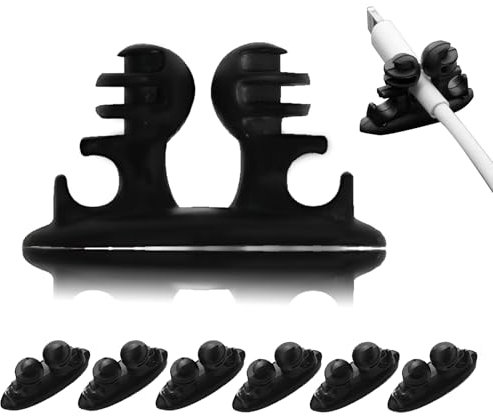 8 PCS Cable Clips Holders, Car Clip Accessories, Cable Tidy Clips Management, Self-Adhesive Cable Organizer, Multi-Purpose Clips for Car, Home, Office and Desk, Black