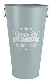 HERSIG - Paragüero Diseño Vintage | Paragüero Metal Original de Estilo Vintage 28,3dx47cm - Color Azul