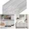 Warmiehomy Marble Tile Stickers 60x30cm 10Pcs Thicken Self Adhesive Wall Tiles Waterproof,Peel and Stick on Vinyl Marble Tiles for Living Room Bedroom Bathroom Kitchen Splashback,Pale Earl Grey