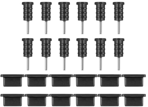 Hemobllo Tappi Antipolvere Tipo-C in Silicone per Smartphone Protezione Porta USB-C Auricolari Jack Anti Polvere Facile Installazione Compatibile